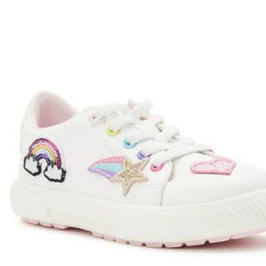 Wonder Nation Toddler Girl Icon Patch Low Court Sneaker, Sizes 7
